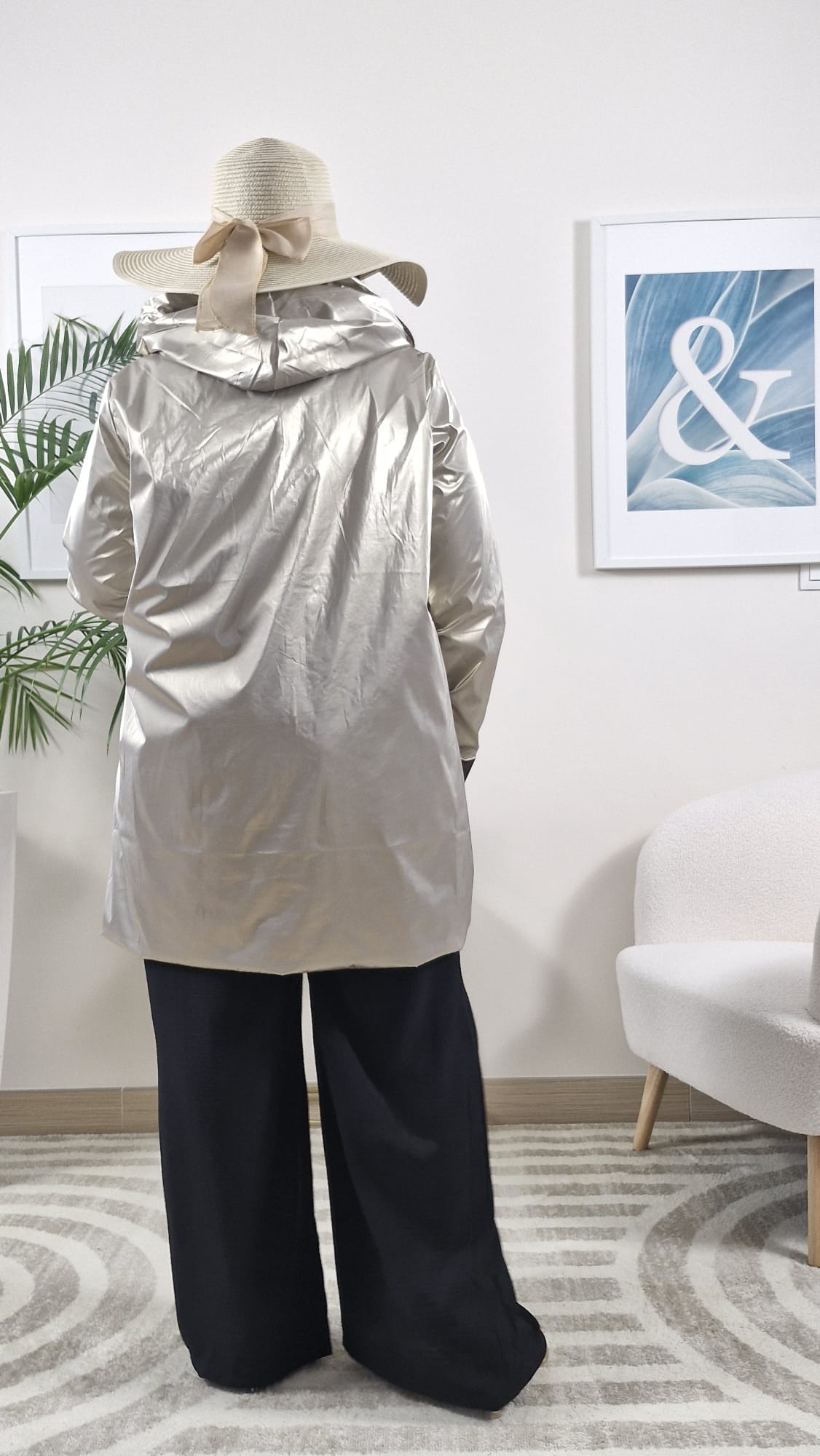 Parka marron chocolat/or Femme Réversible ELEANA